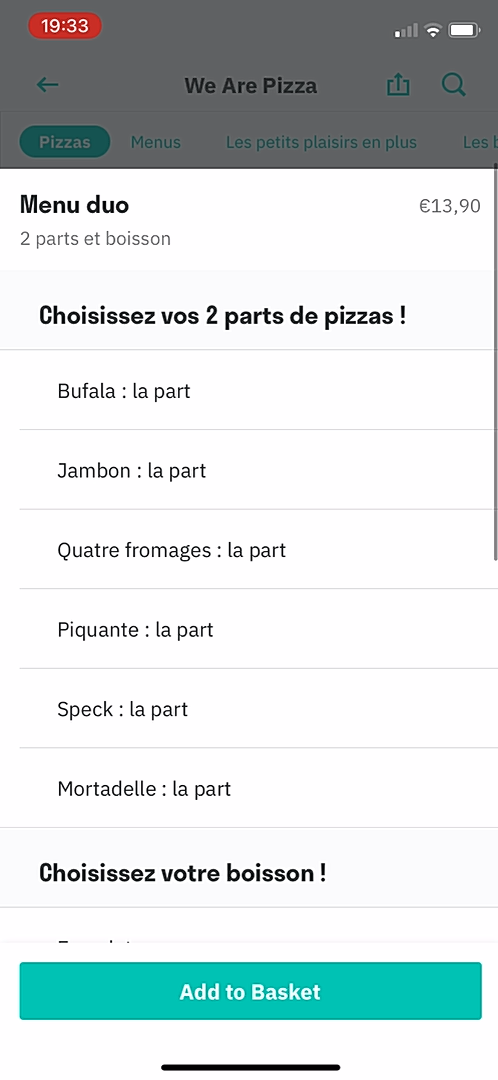 Deliveroo - Buying something - Screen 4
