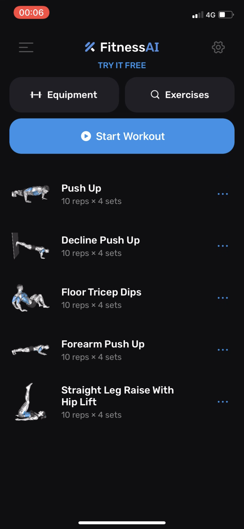 FitnessAI - Navigation - Screen 2