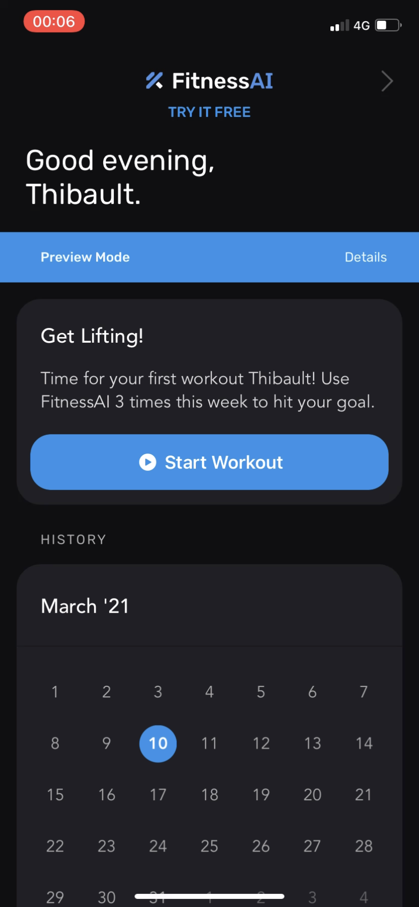 FitnessAI - Navigation - Screen 3