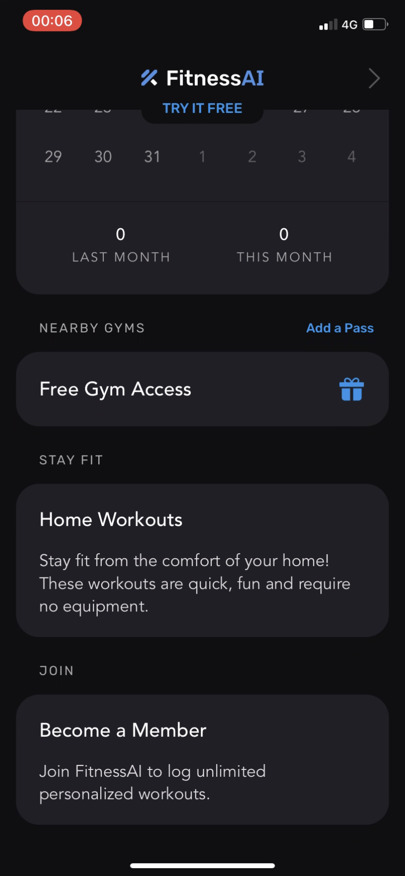 FitnessAI - Navigation - Screen 4