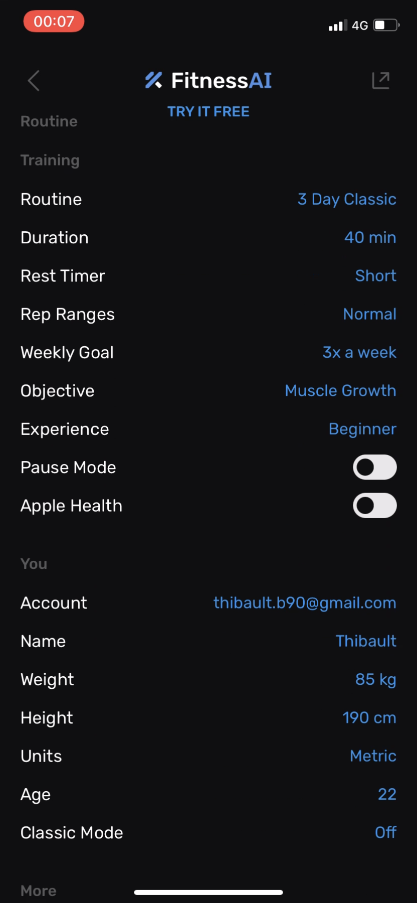 FitnessAI - Navigation - Screen 6