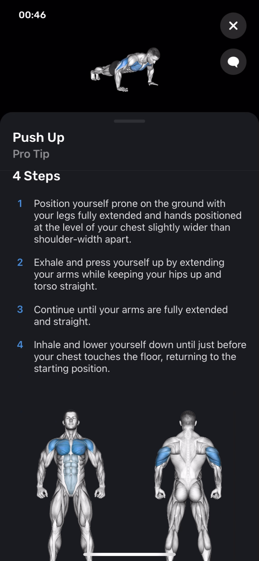 FitnessAI - Doing a session - Screen 3