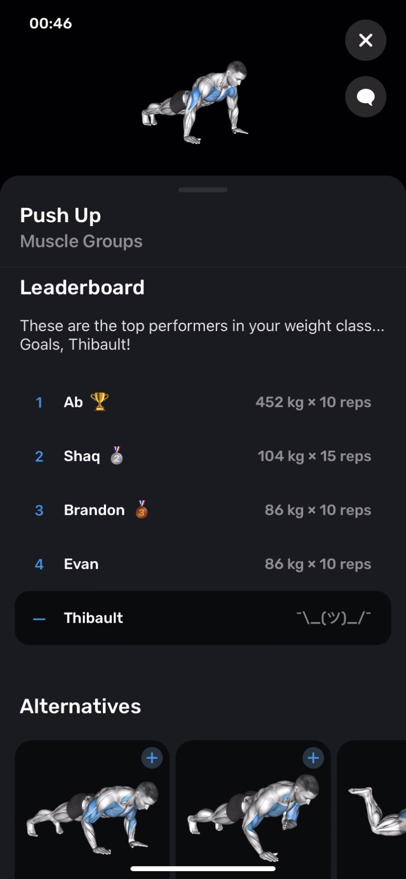 FitnessAI - Doing a session - Screen 4