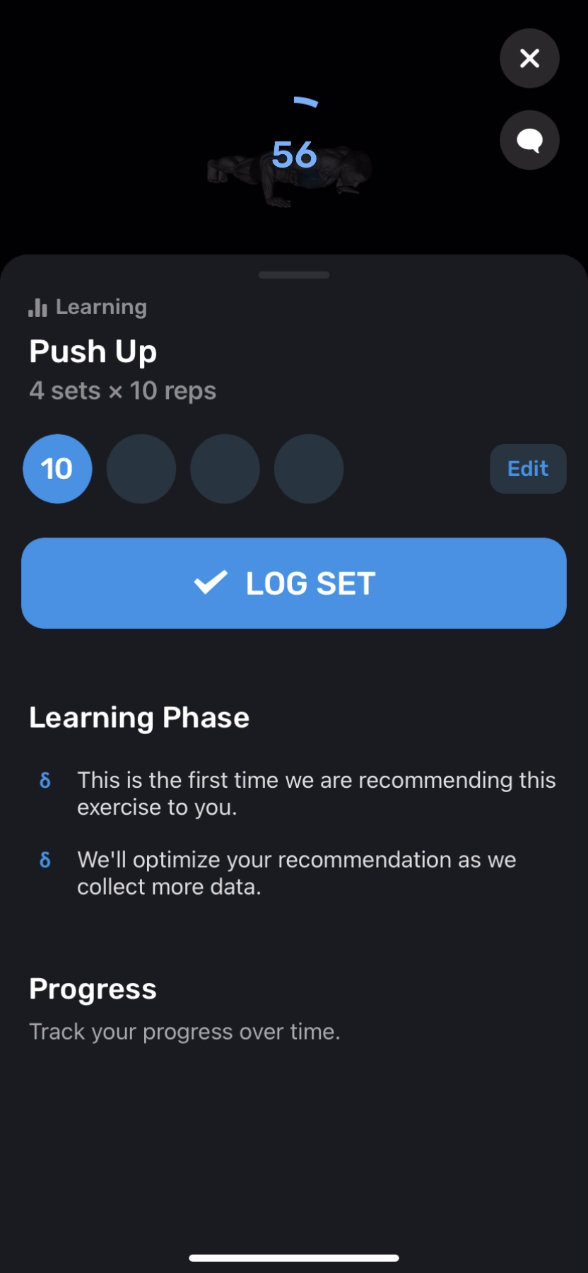 FitnessAI - Doing a session - Screen 6
