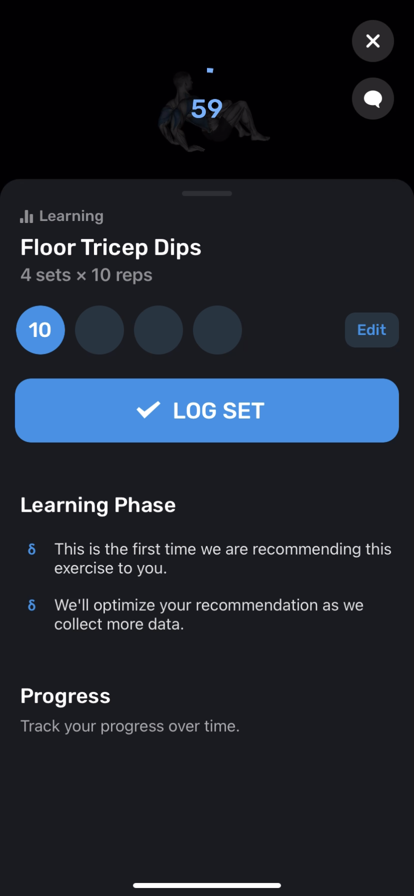 FitnessAI - Doing a session - Screen 19