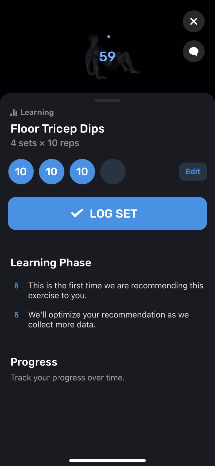 FitnessAI - Doing a session - Screen 21