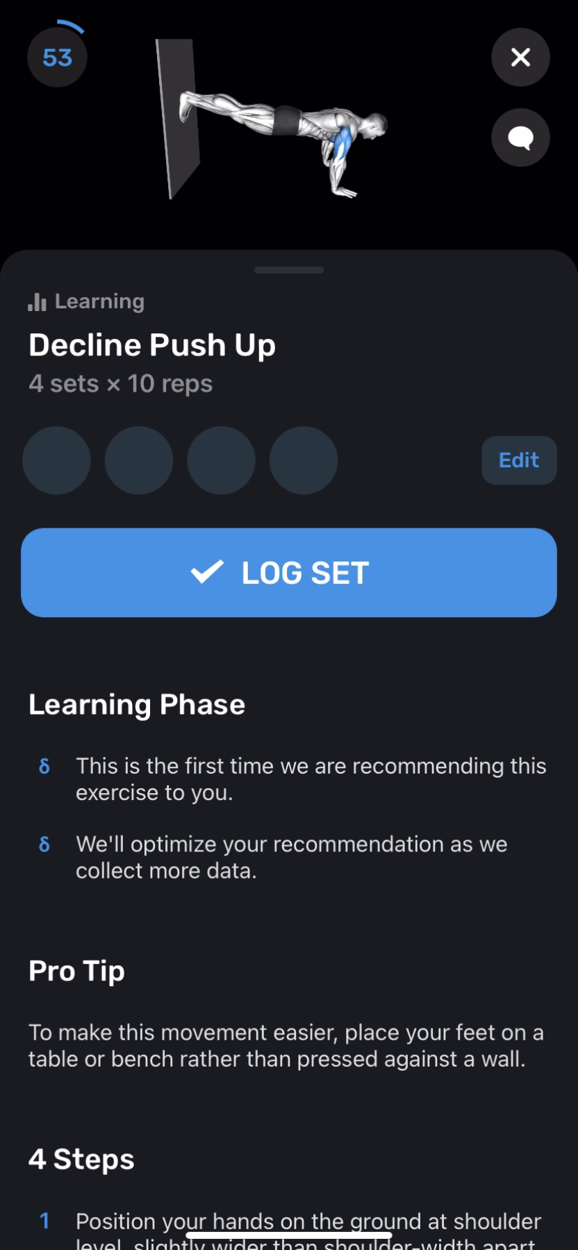 FitnessAI - Doing a session - Screen 10
