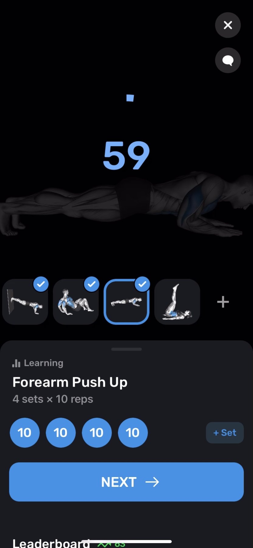 FitnessAI - Doing a session - Screen 33