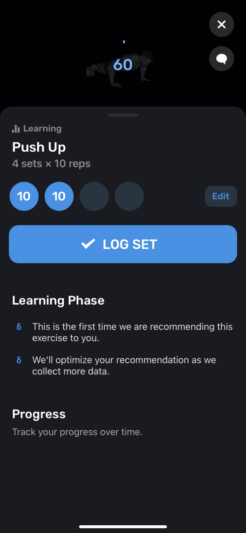 FitnessAI - Doing a session - Screen 7