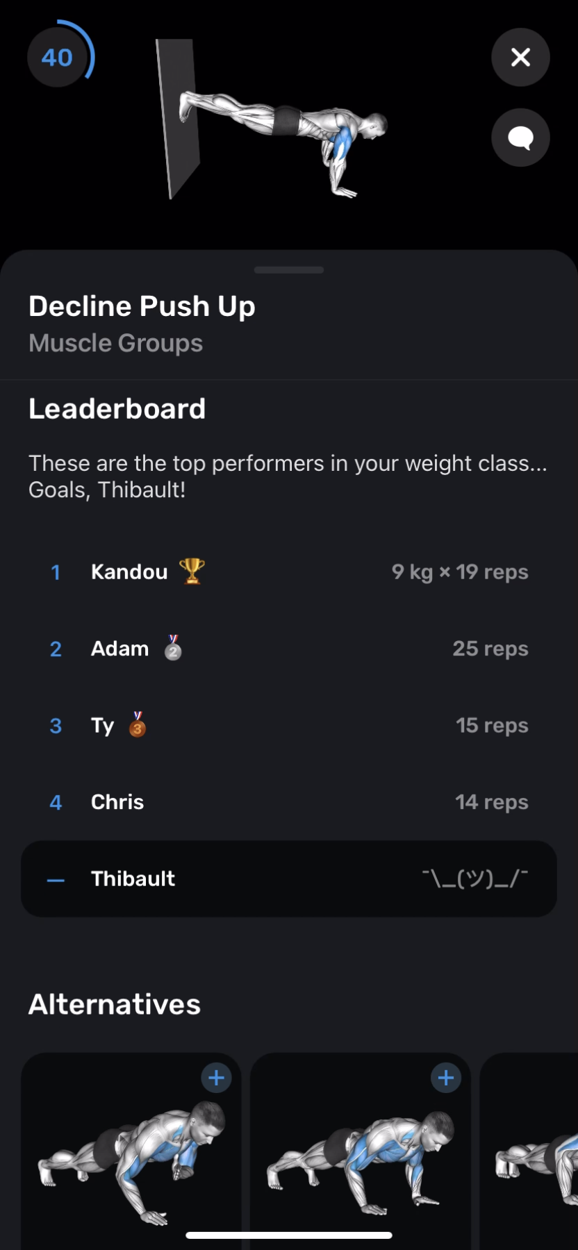 FitnessAI - Doing a session - Screen 13