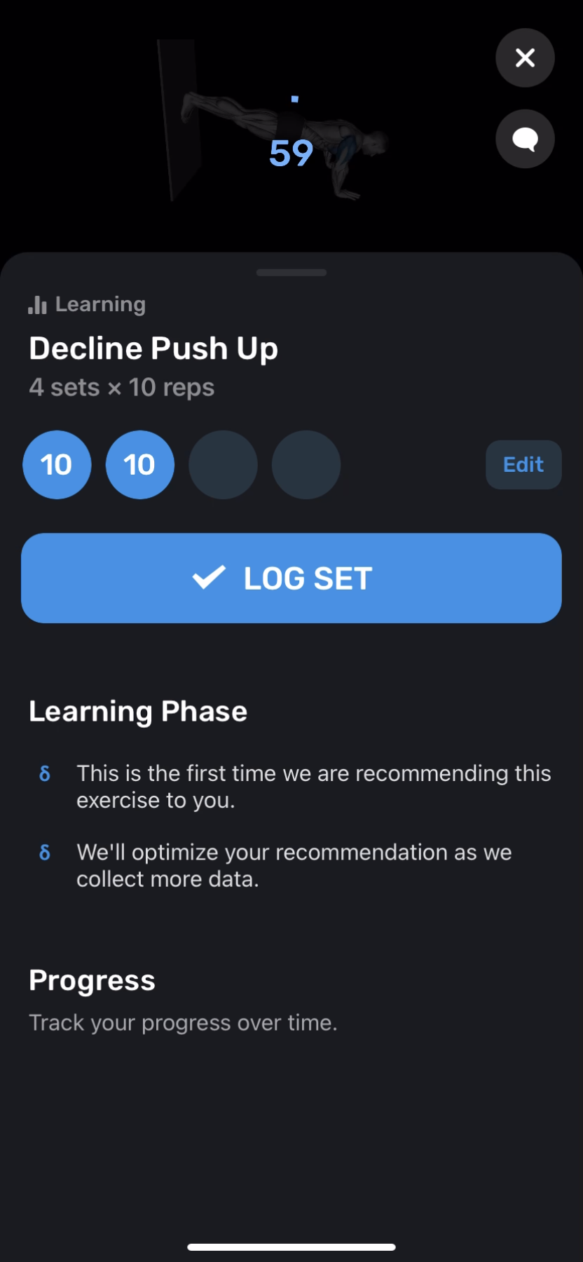 FitnessAI - Doing a session - Screen 15