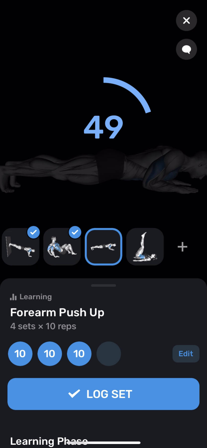 FitnessAI - Doing a session - Screen 32
