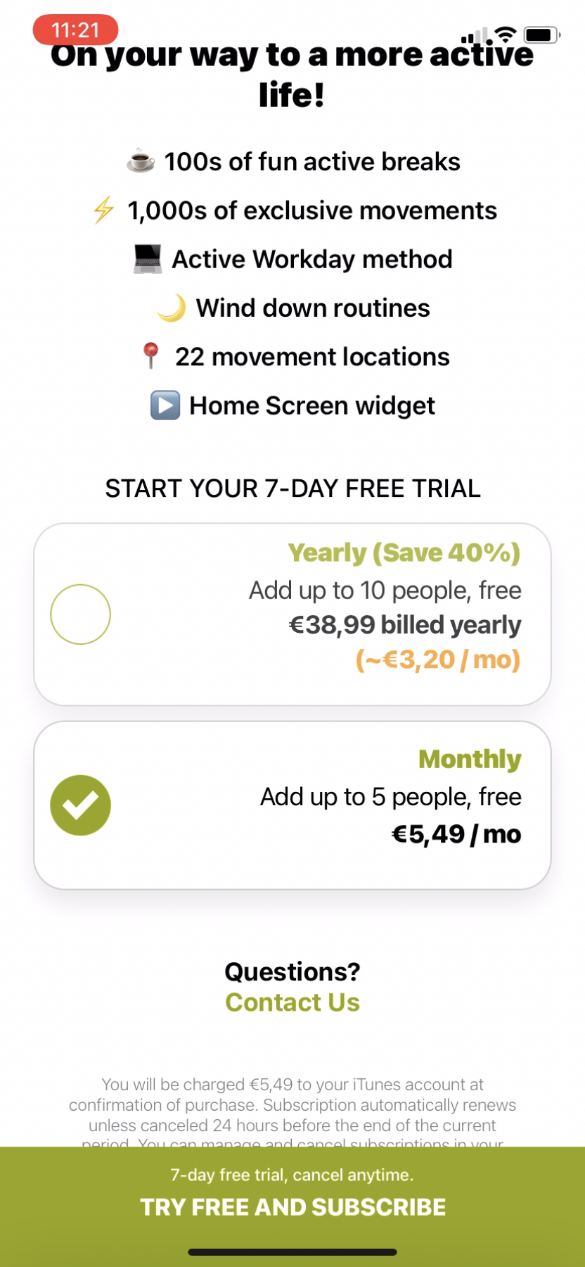 Wakeout - Upgrading - Screen 3