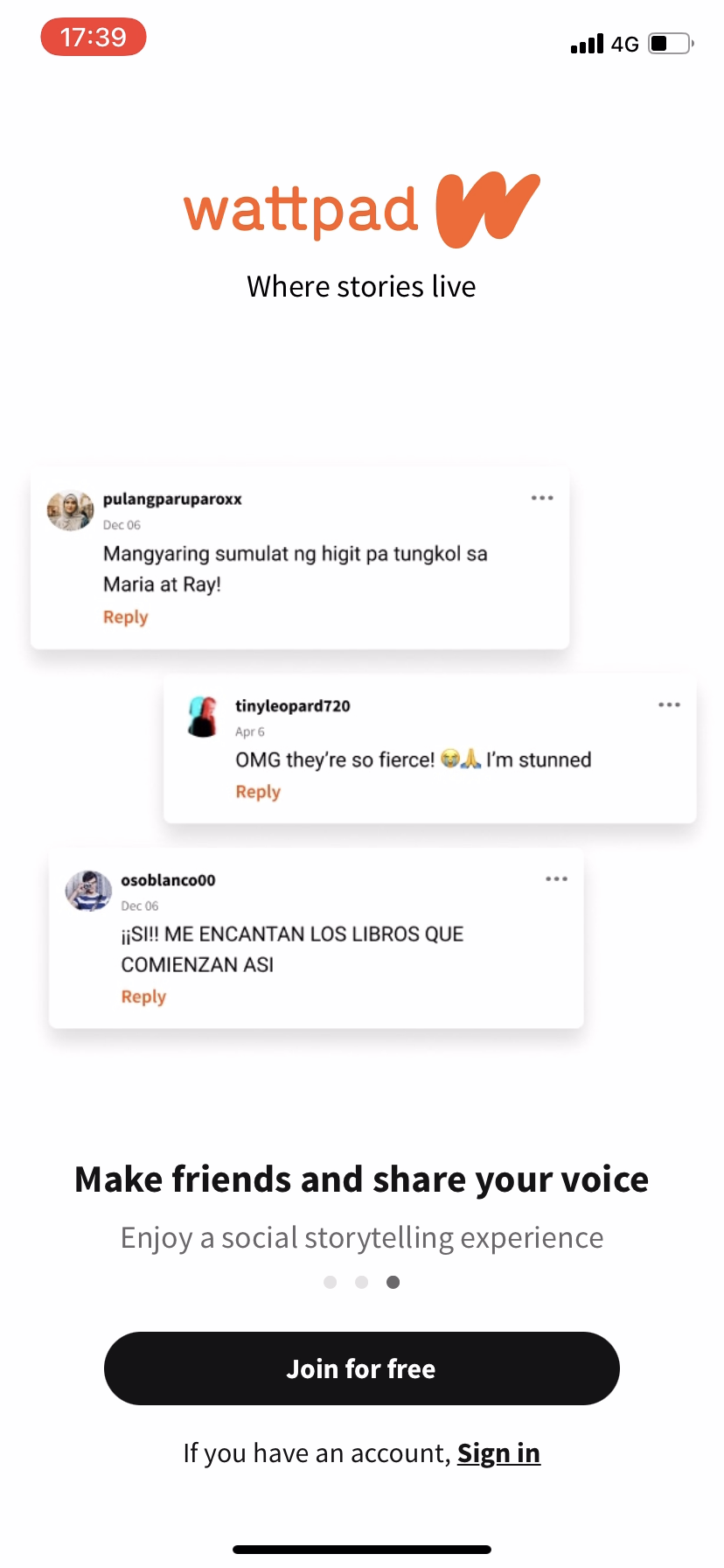 Wattpad screenshot 4