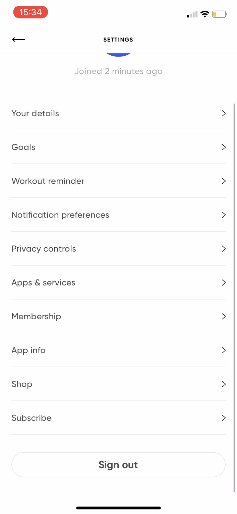 Fiit - Settings - Screen 3