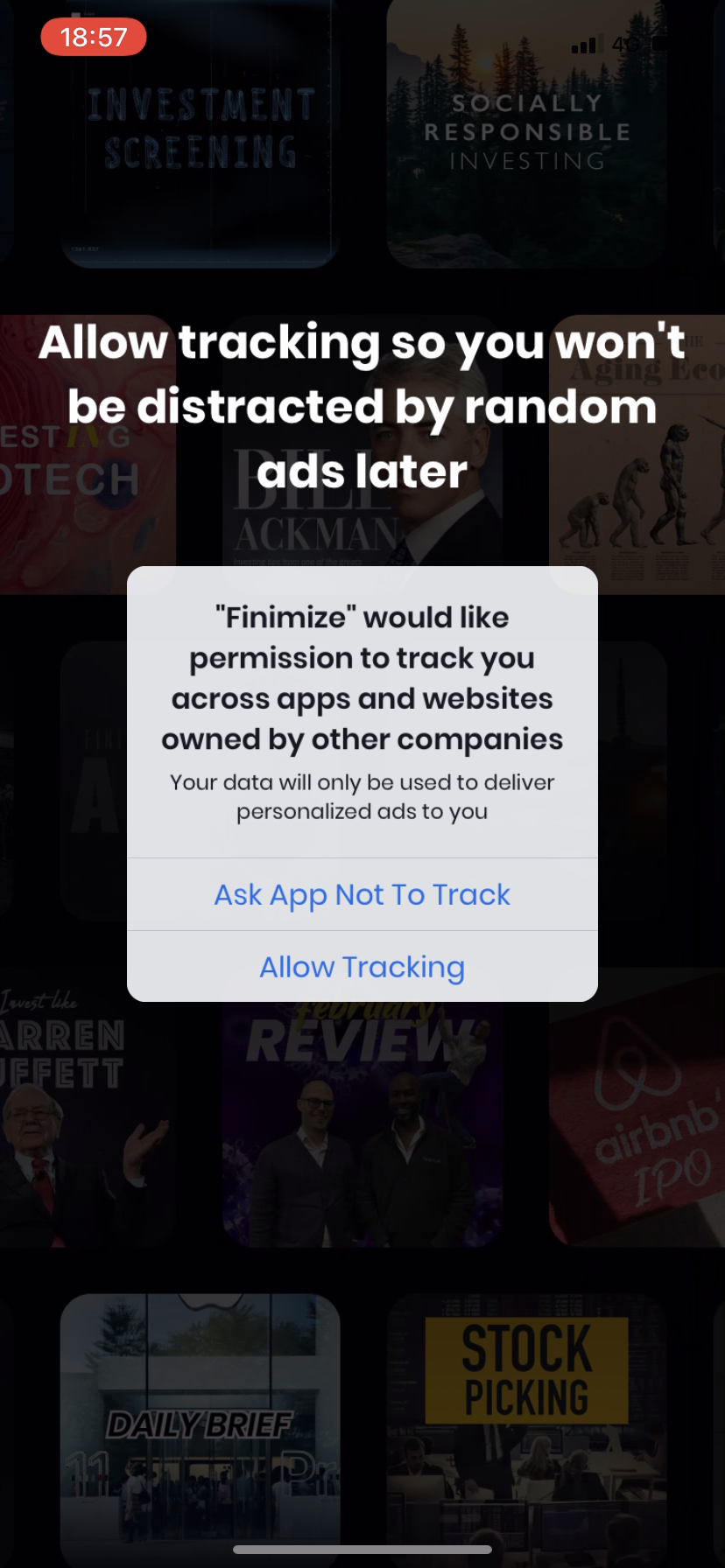 Finimize - Ad Tracking Opt-in