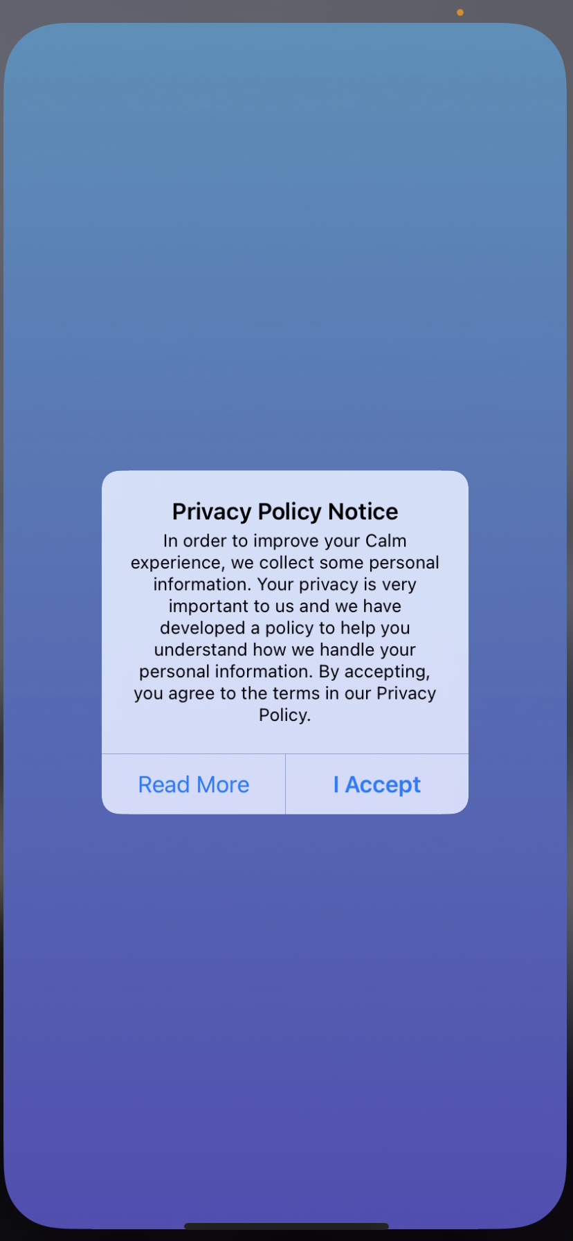 Calm - Ad Tracking Opt-in