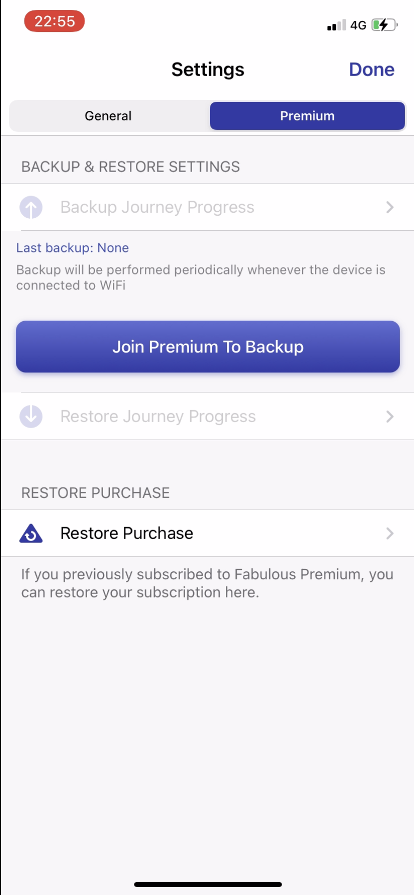 Fabulous - Settings - Screen 4