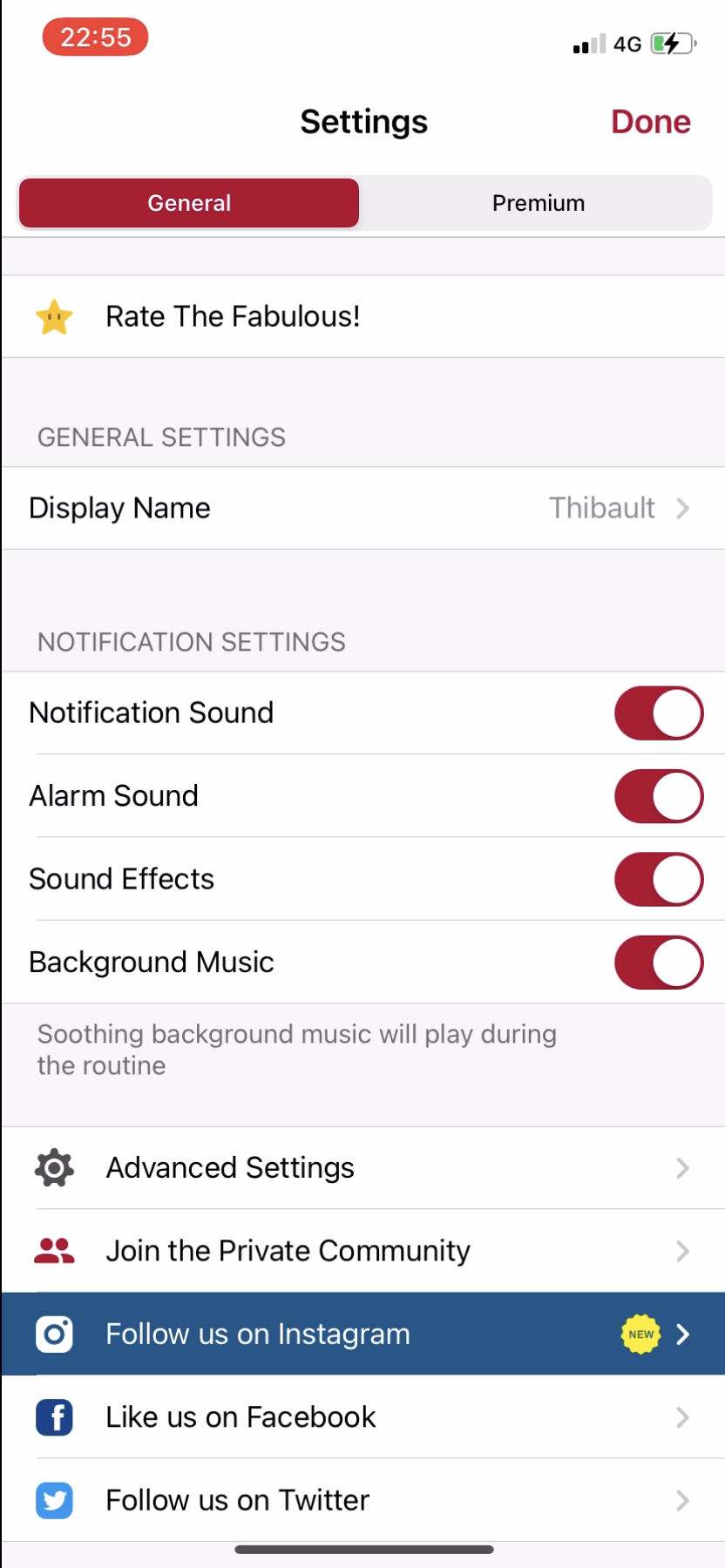 Fabulous - Settings - Screen 3