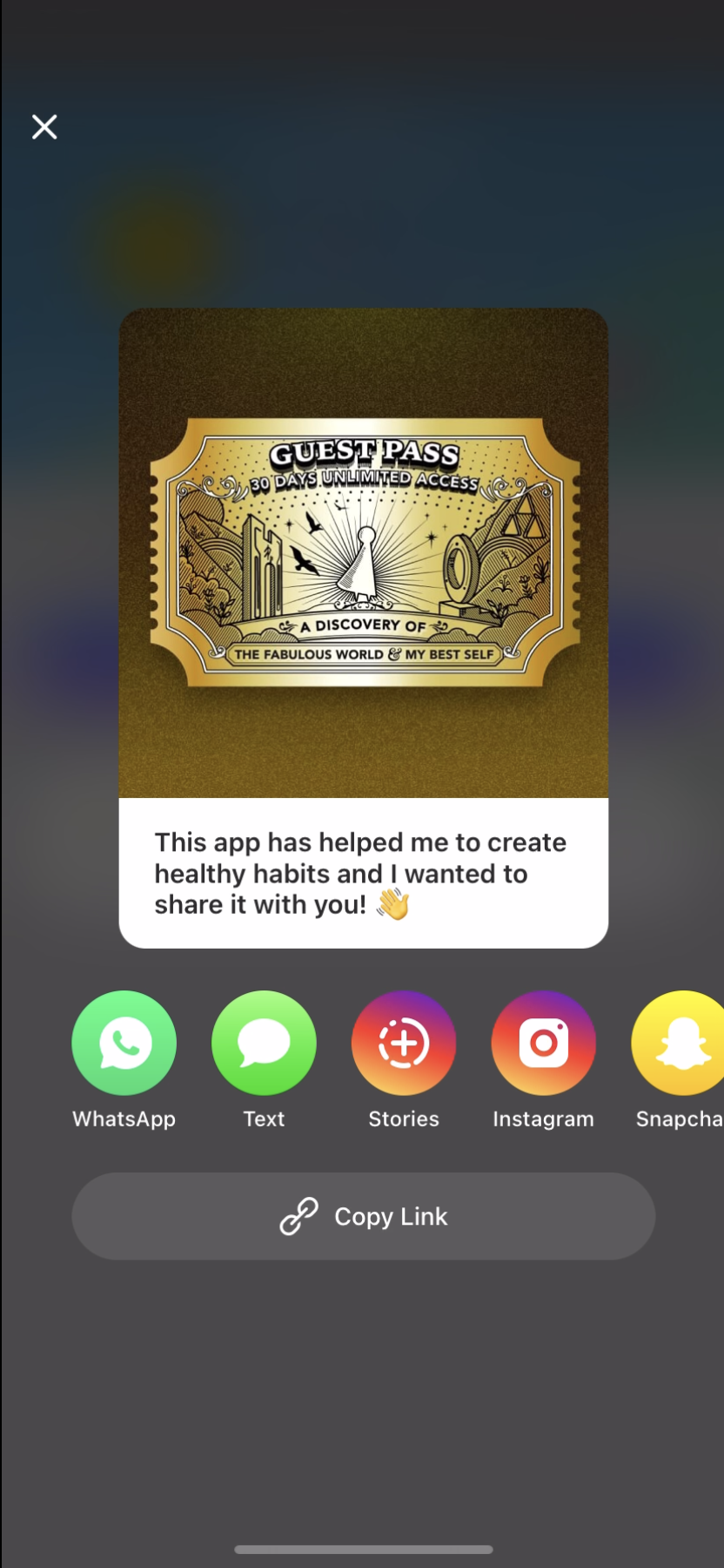 Fabulous - Invite a friend - Screen 2