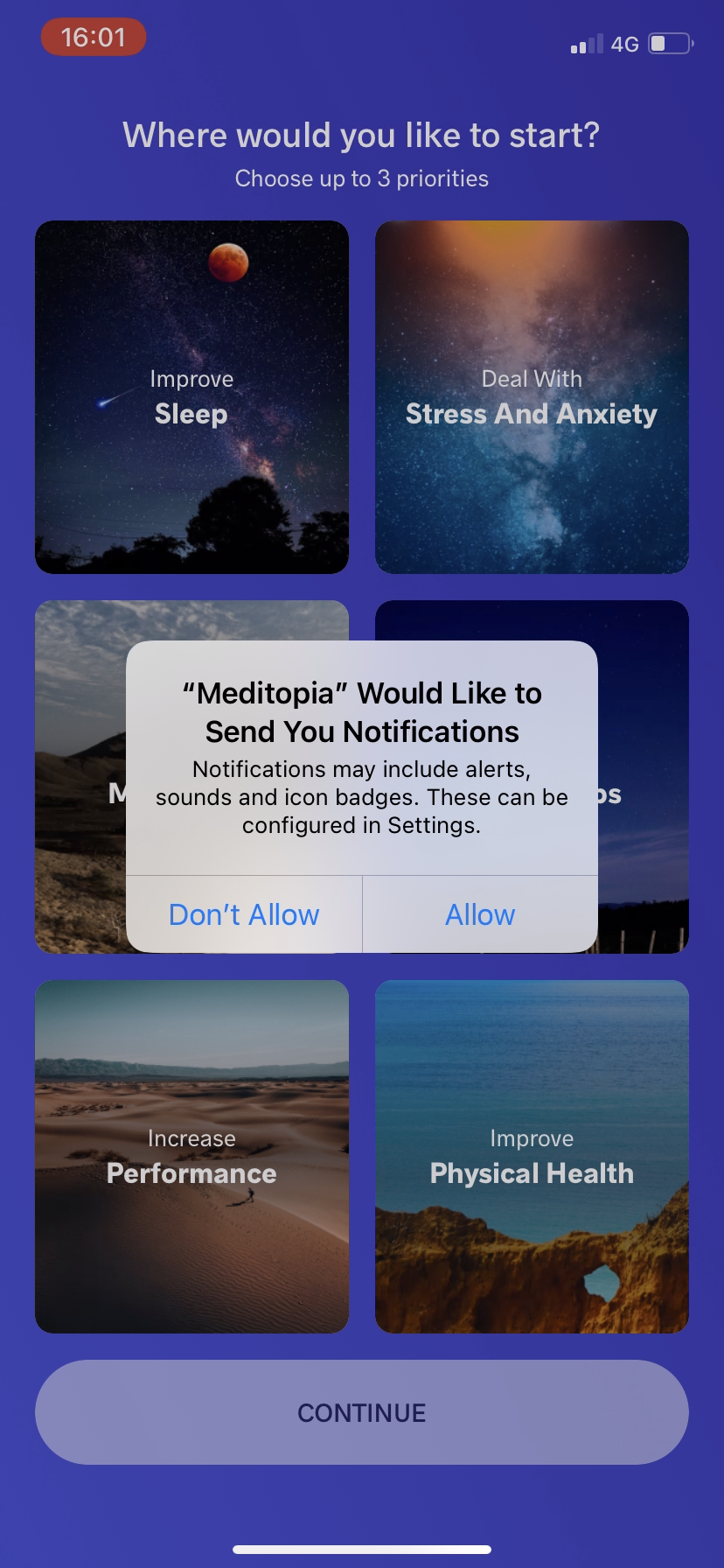 Meditopia - Notifications Opt-in - Screen 2