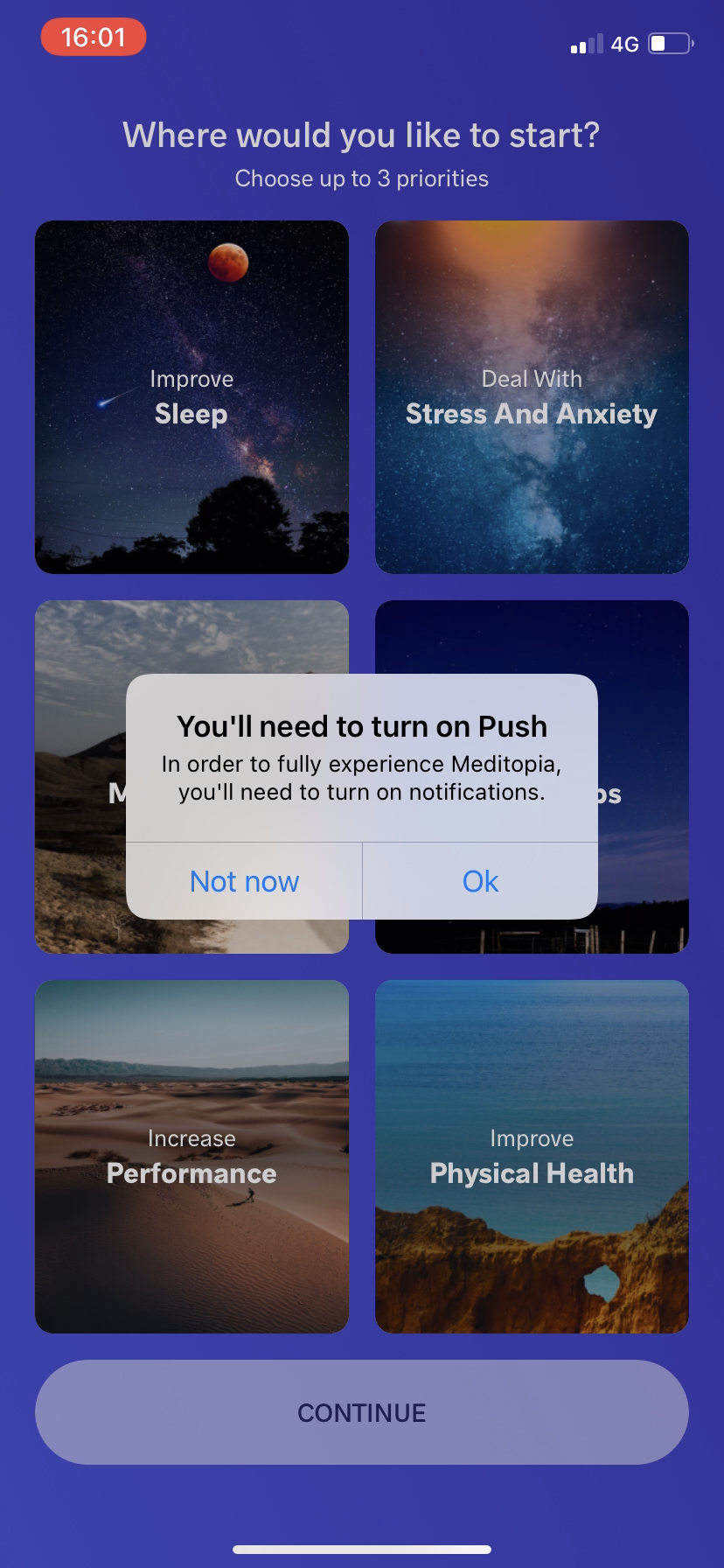 Meditopia - Notifications Opt-in