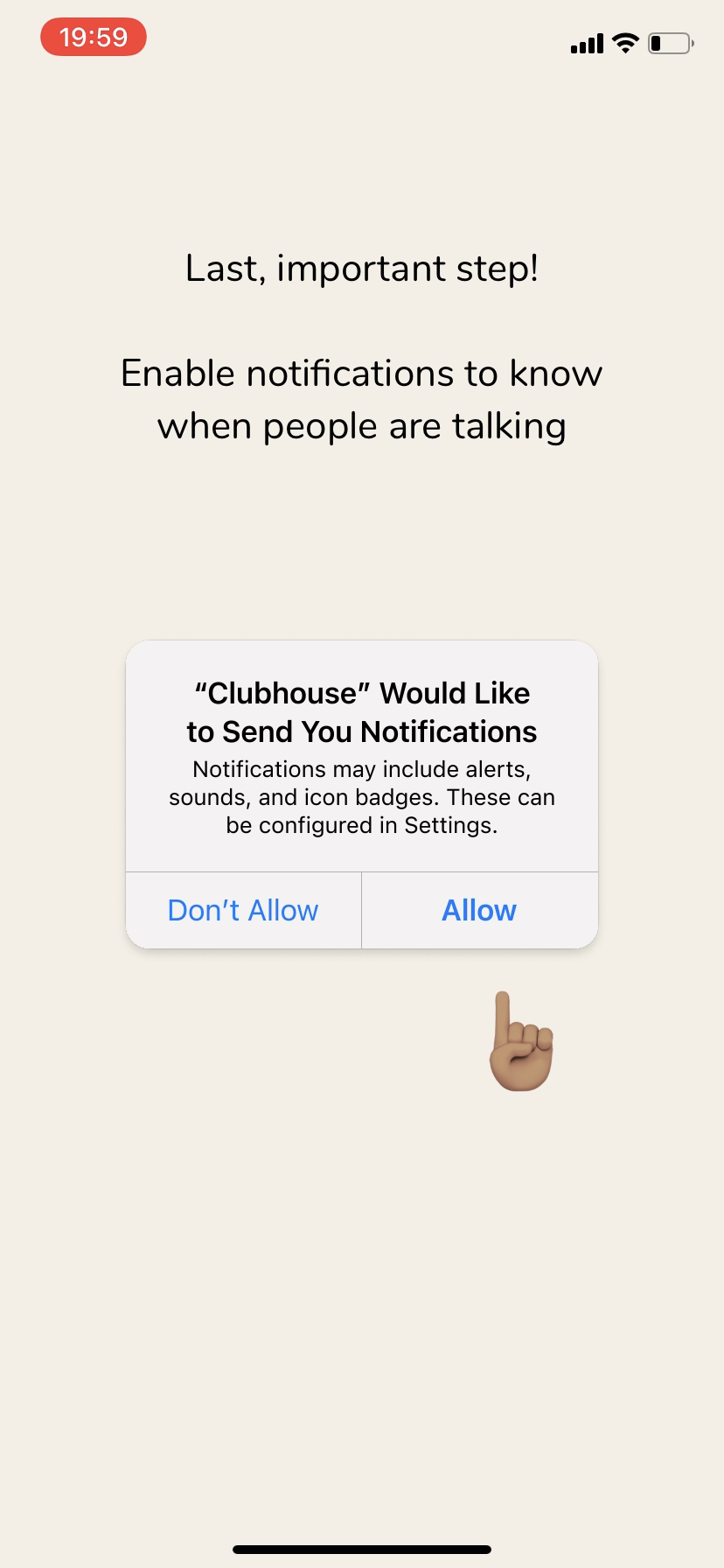 Clubhouse - Notifications Opt-in