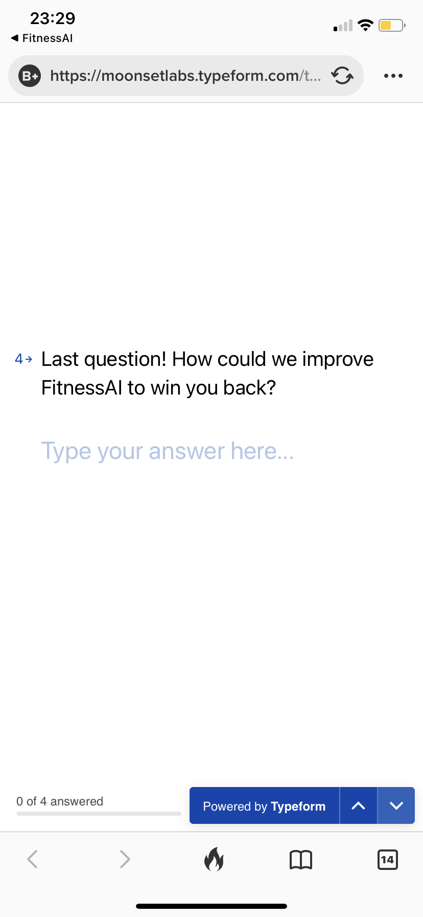FitnessAI - Unsubscribing - Screen 5