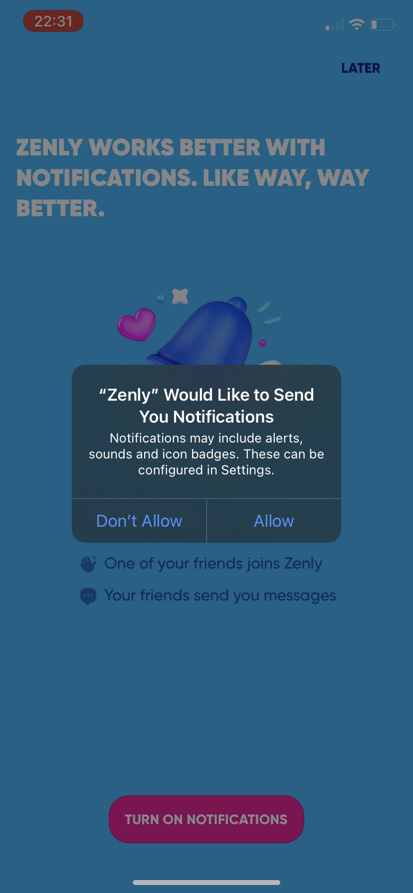 Zenly - Notifications Opt-in - Screen 2