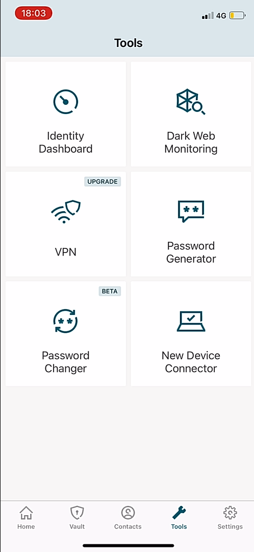 Dashlane - Navigation