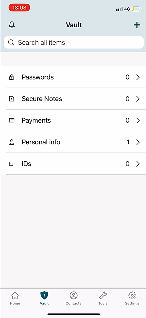 Dashlane - Navigation - Screen 2