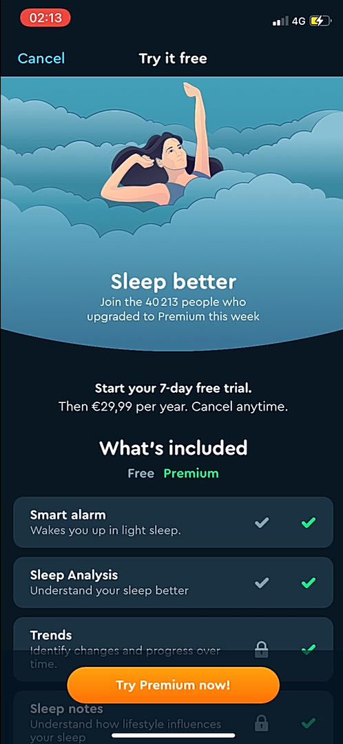 Sleep Cycle - Upgrading