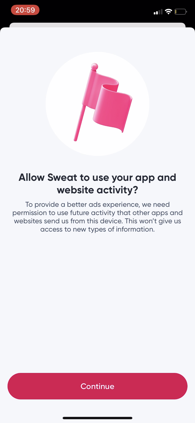Sweat - Ad Tracking Opt-in
