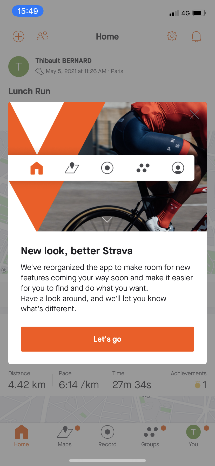 Strava - App update