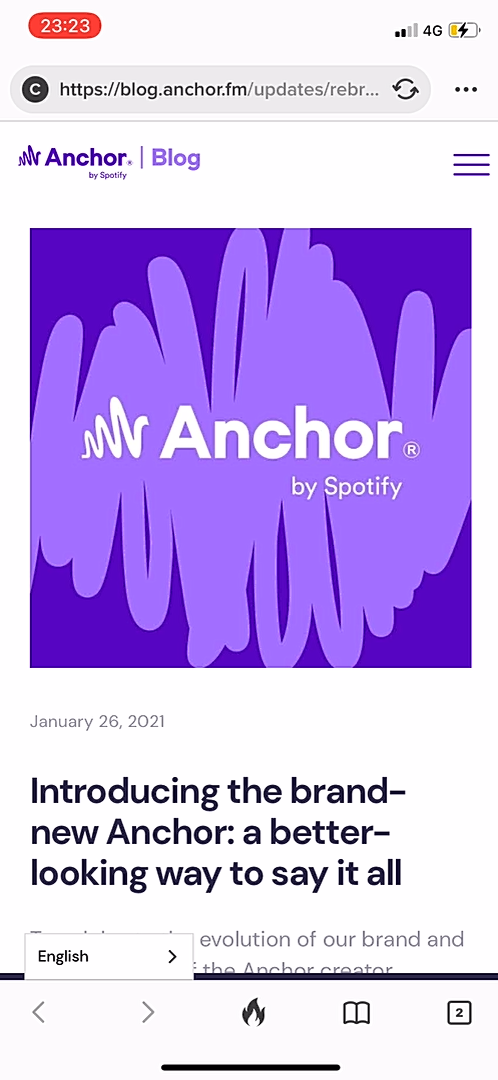 Anchor - App update - Screen 2