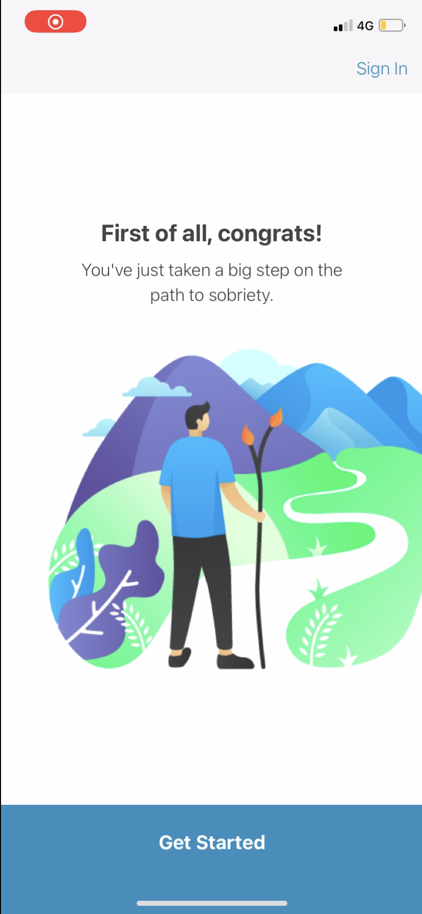 I Am Sober - Onboarding