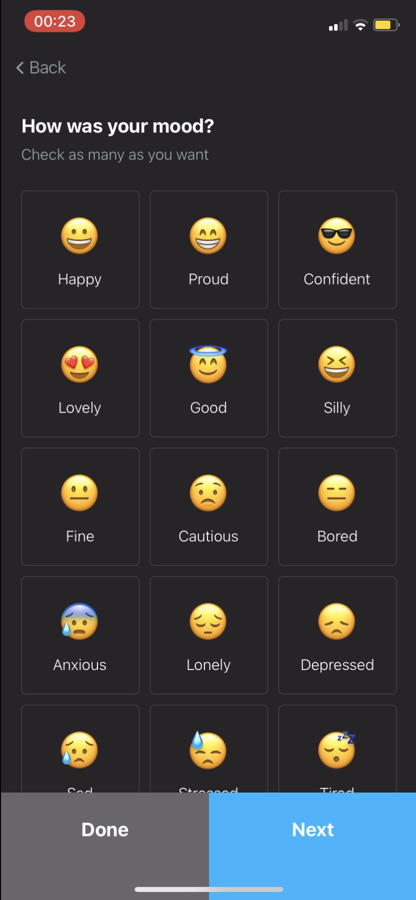 I Am Sober - Completing a diary - Screen 10