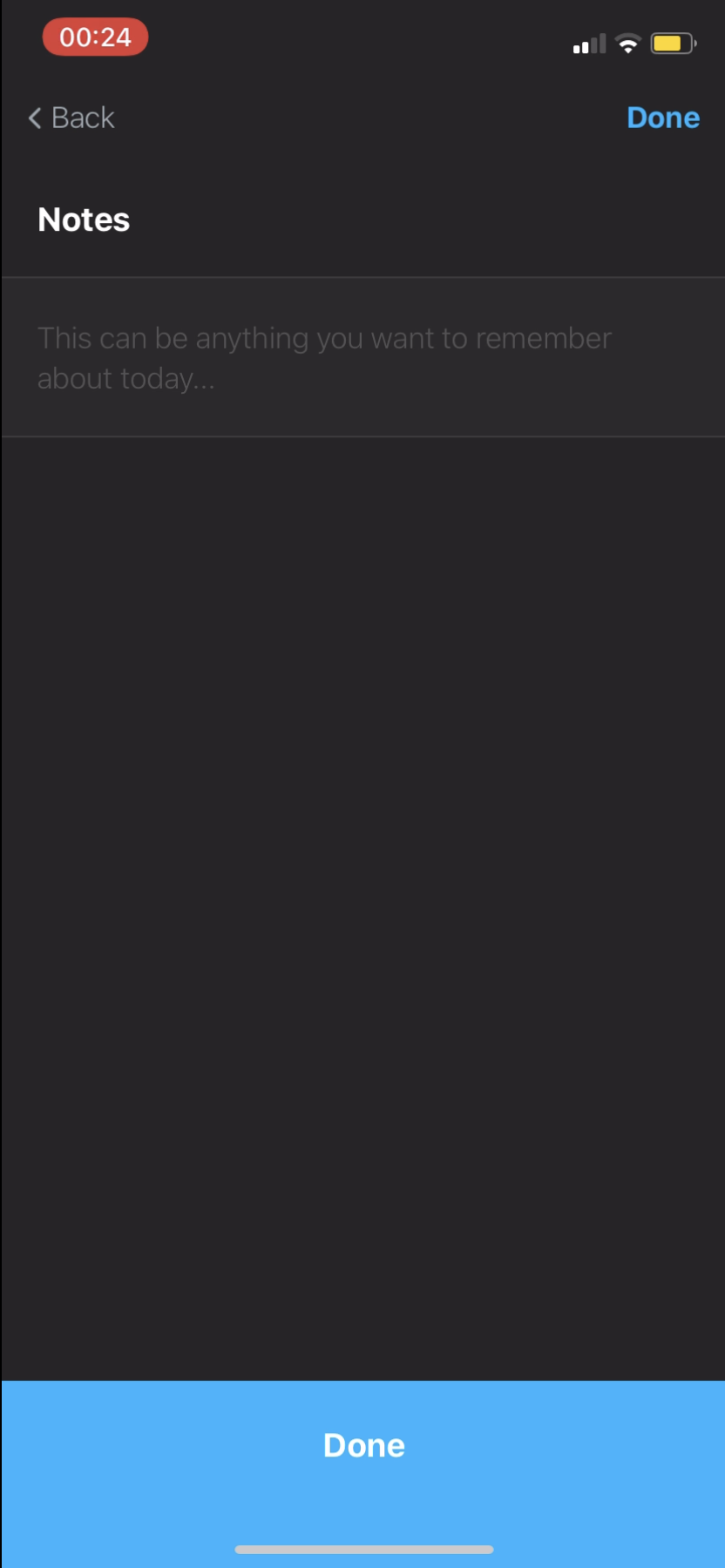 I Am Sober - Completing a diary - Screen 13