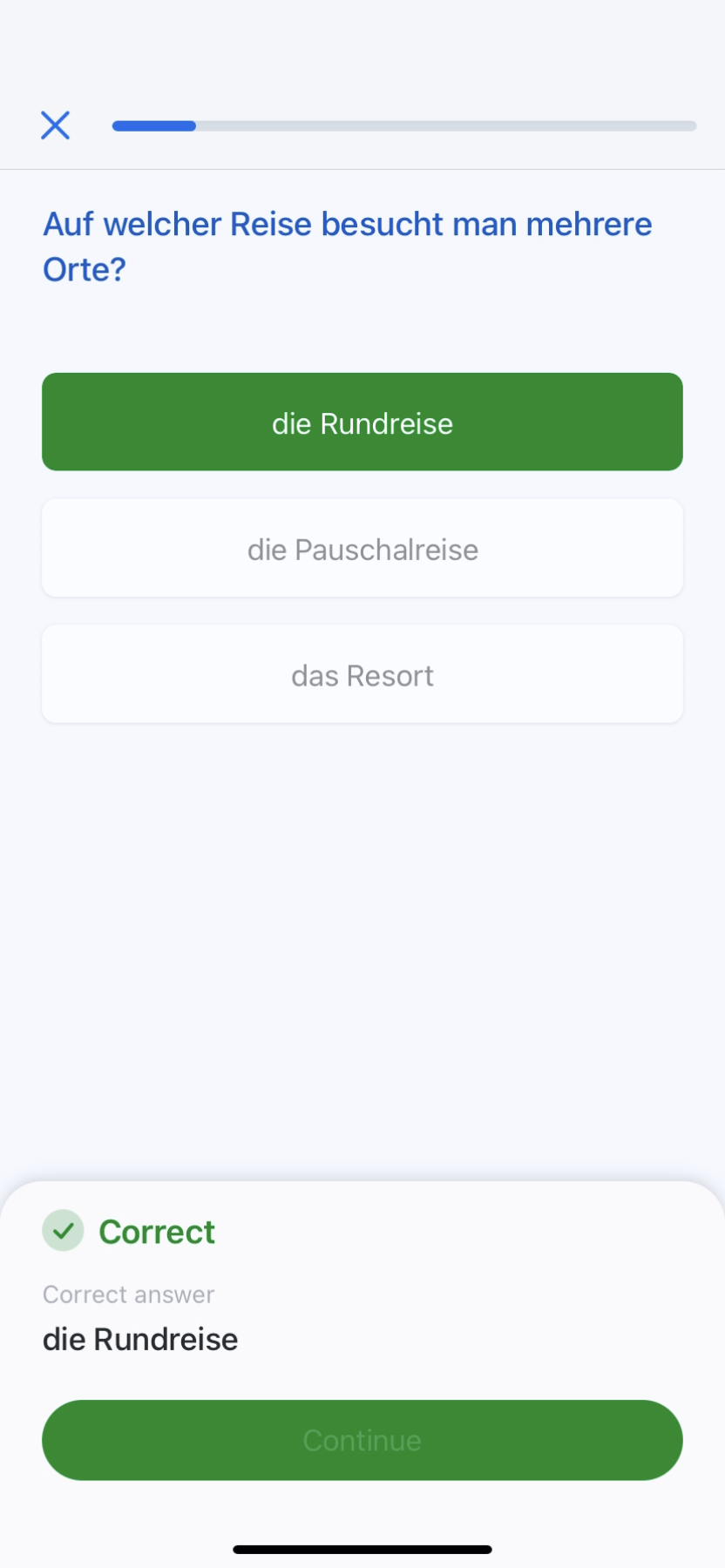 Busuu - Doing a session - Screen 25