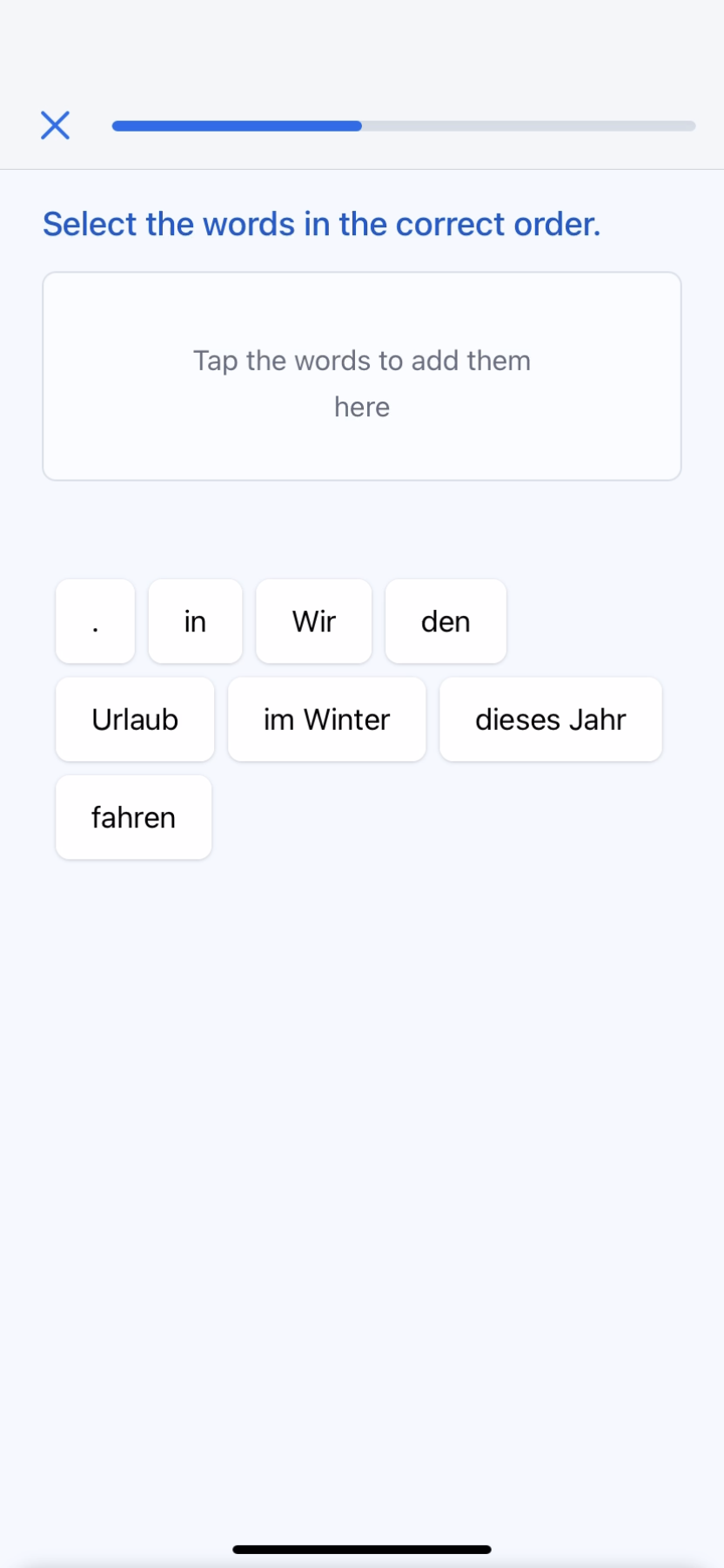 Busuu - Doing a session - Screen 28