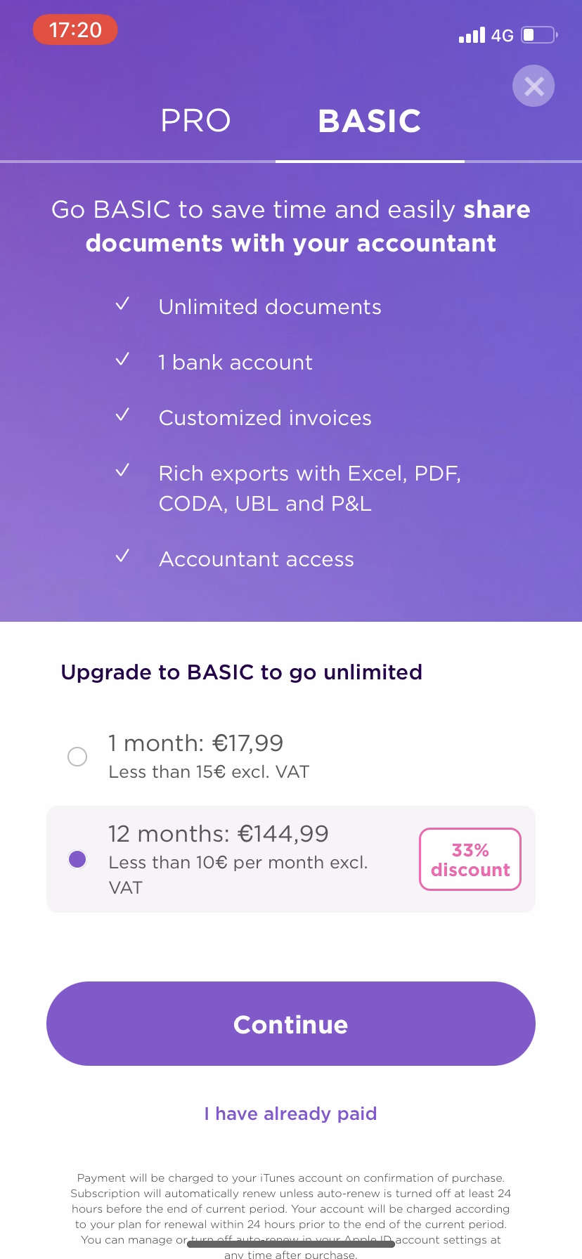 Accountable - Upgrading - Screen 3