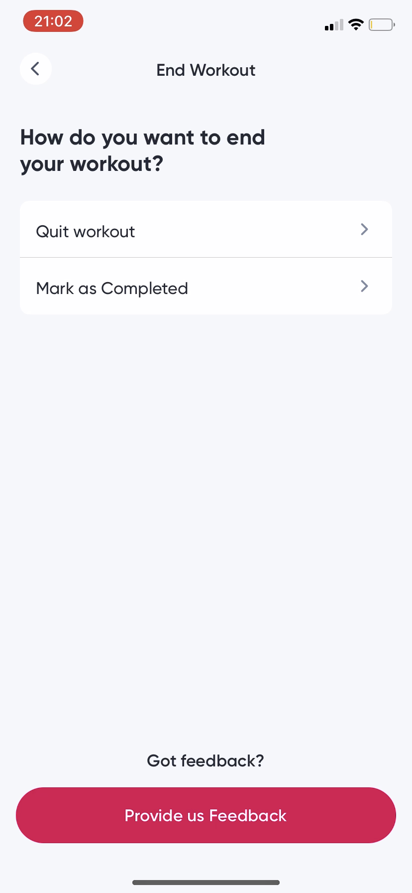 Sweat - Doing a session - Screen 6