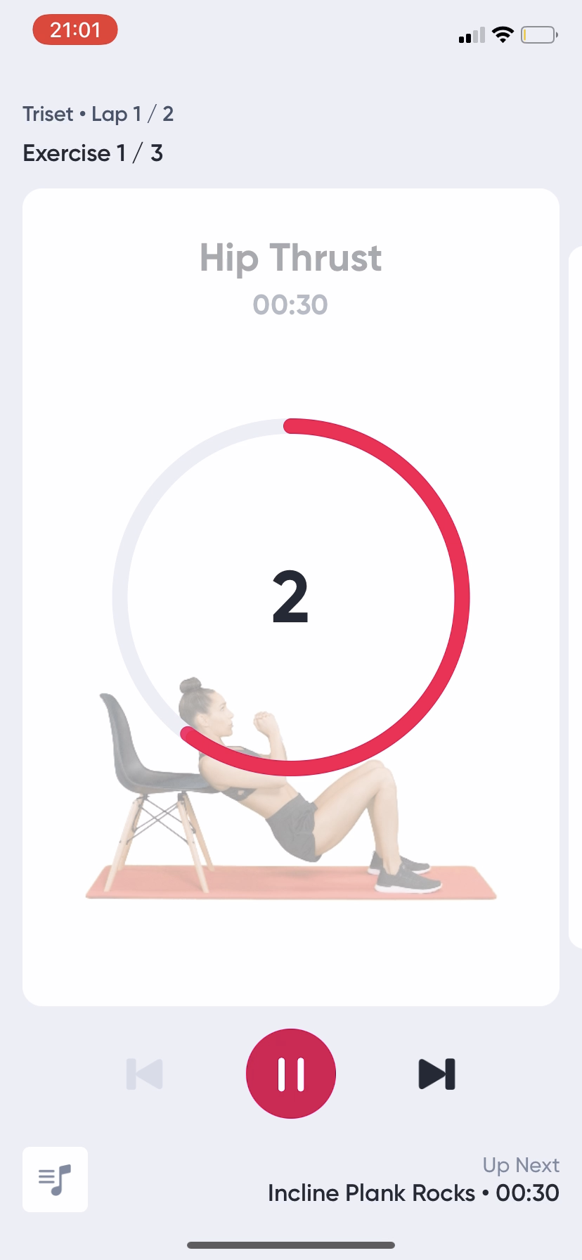 Sweat - Doing a session - Screen 5