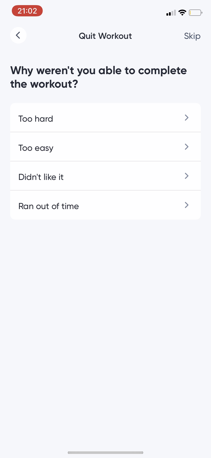 Sweat - Doing a session - Screen 7