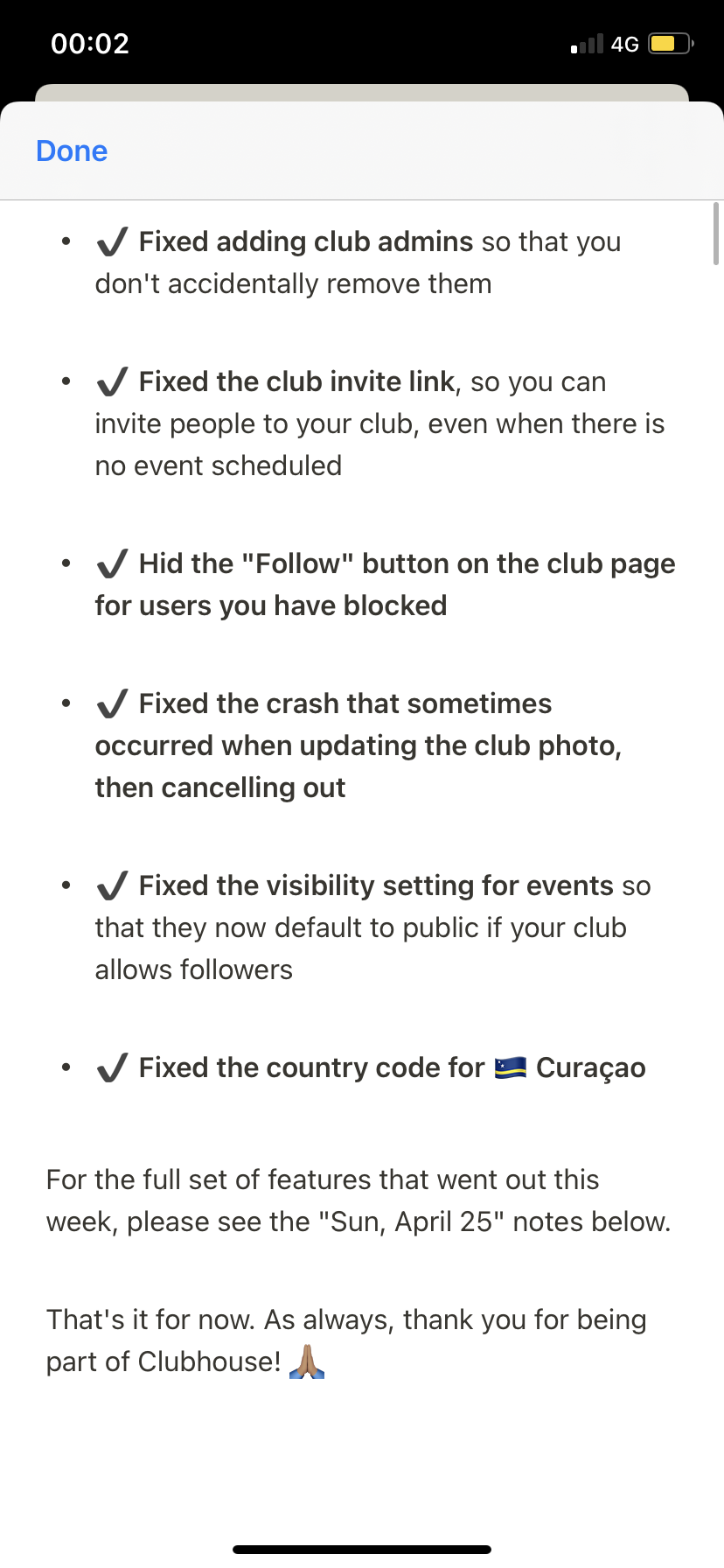 Clubhouse screenshot 3