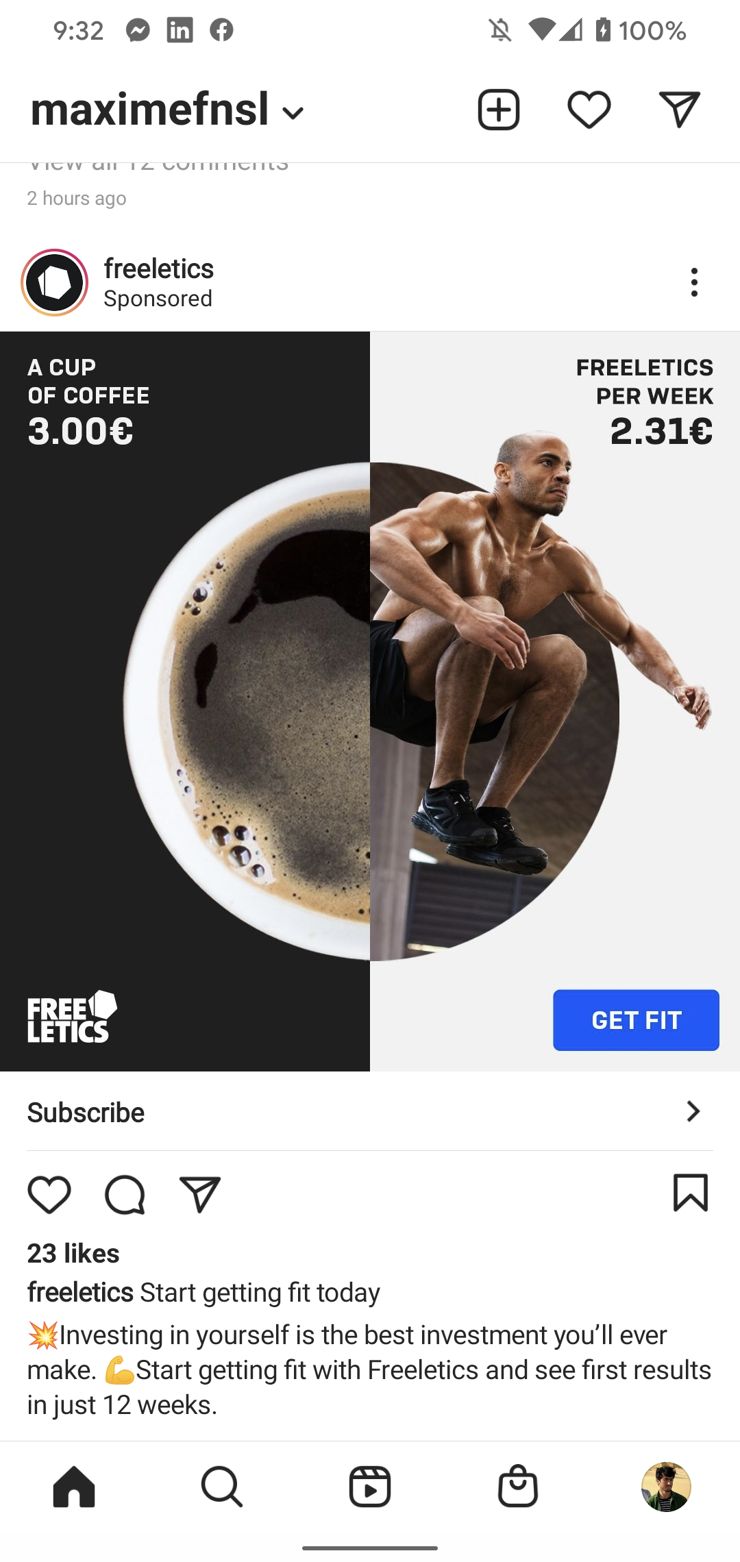 Freeletics screenshot 1