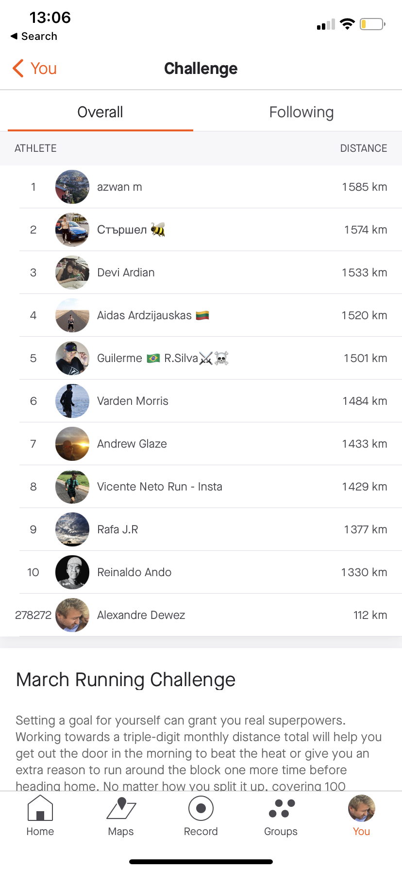 Strava screenshot 2