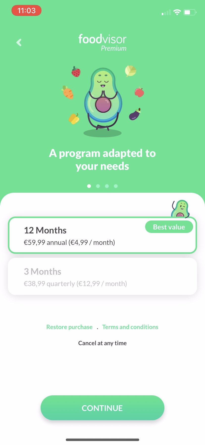 Foodvisor screenshot 1