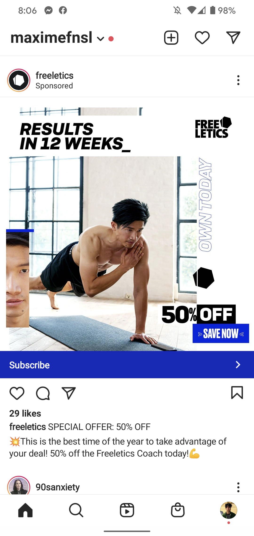 Freeletics screenshot 1