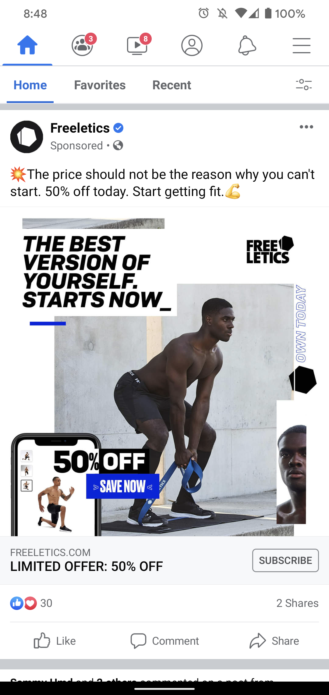 Freeletics screenshot 1